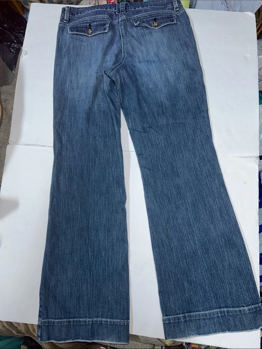 Women’s New York & Company Blue Denim Jeans - Classic Flare/Wide Leg Size 8